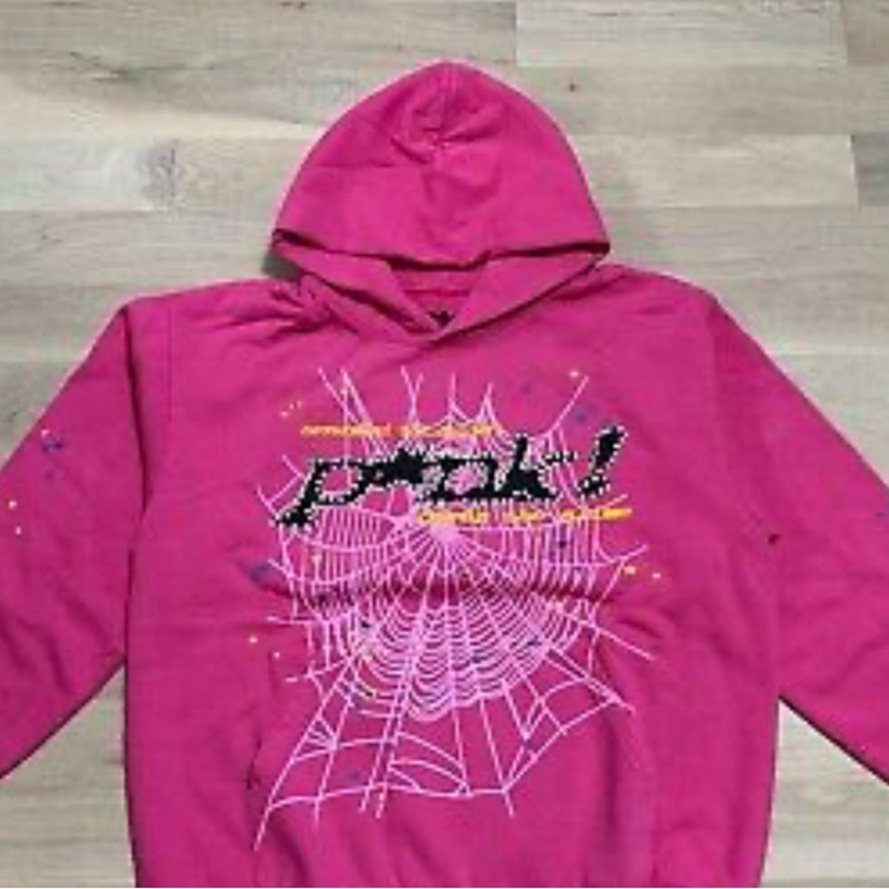 Pink Spider Hoodie Size L
